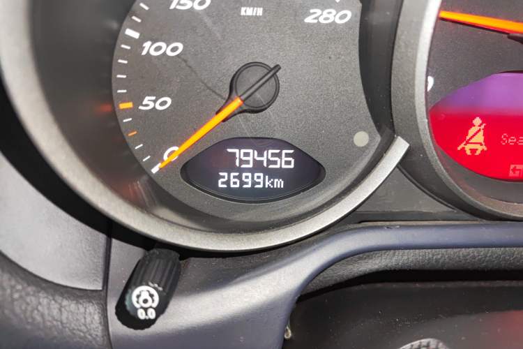 Used Porsche Boxster 2009 Boxster 2.9L Odometer Close Up