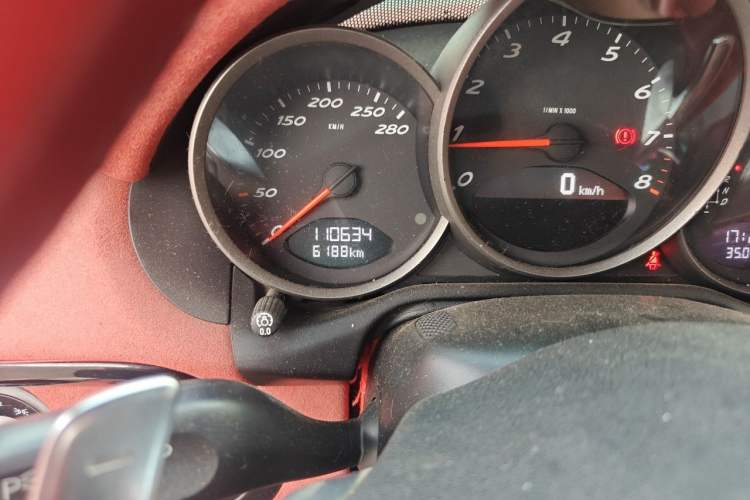 Used Porsche Boxster 2011 Boxster Black Edition 2.9L Odometer Close Up