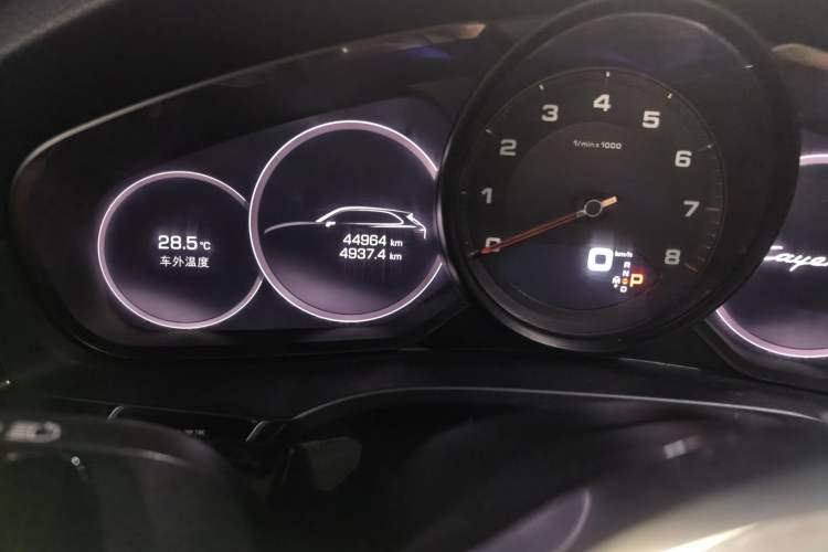 Used Porsche Cayenne  Odometer Close Up