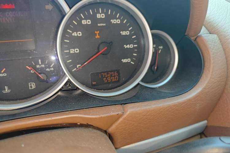 Used Porsche Cayenne  Odometer Close Up