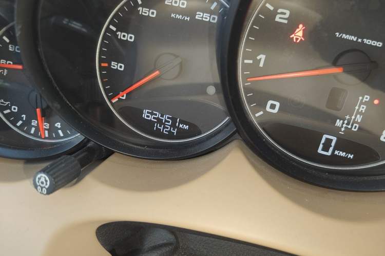 Used Porsche Cayenne  Odometer Close Up