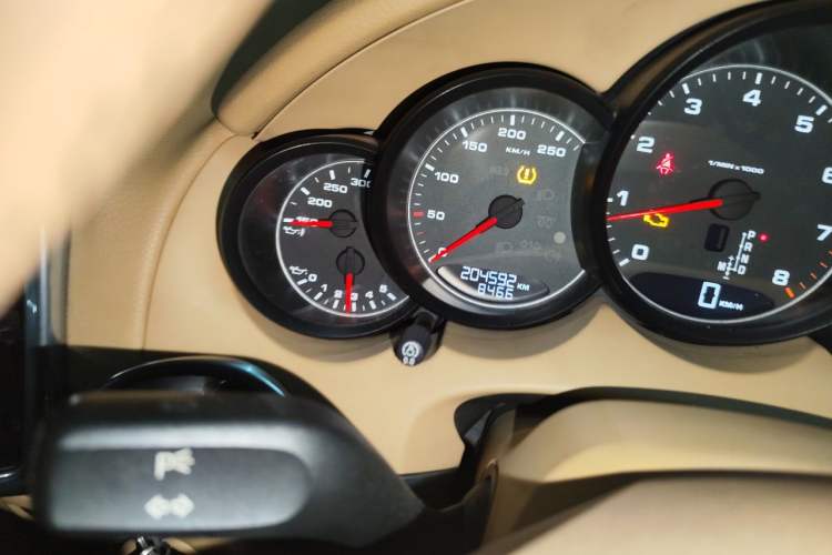Used Porsche Cayenne  Odometer Close Up