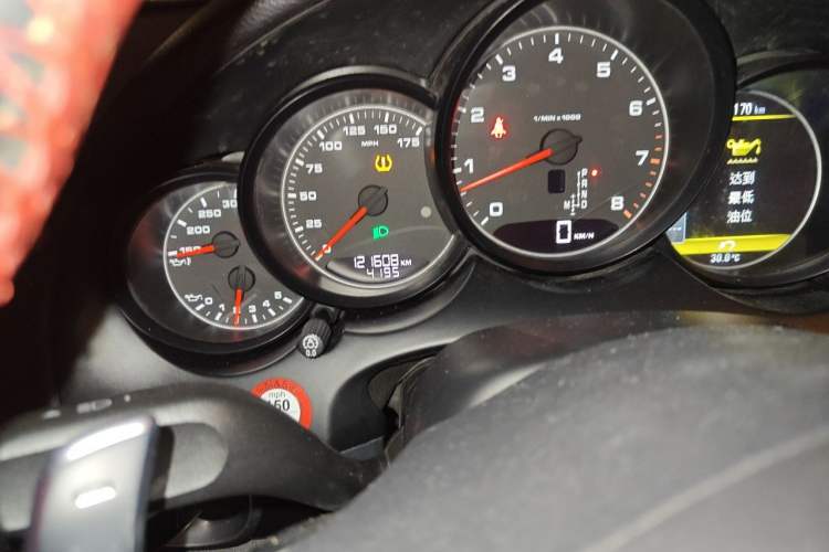 Used Porsche Cayenne  Odometer Close Up