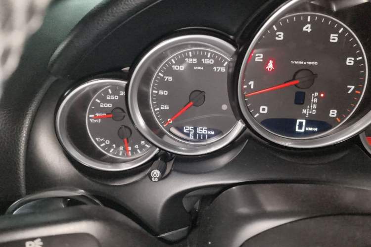 Used Porsche Cayenne  Odometer Close Up