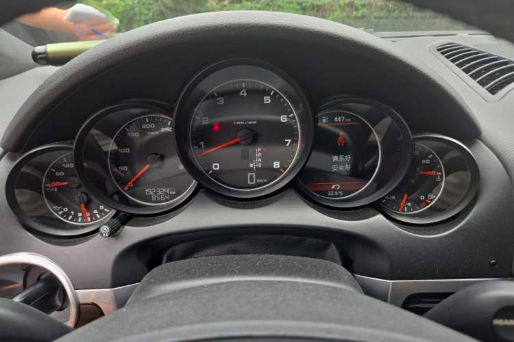 Used Porsche Cayenne  Odometer Close Up