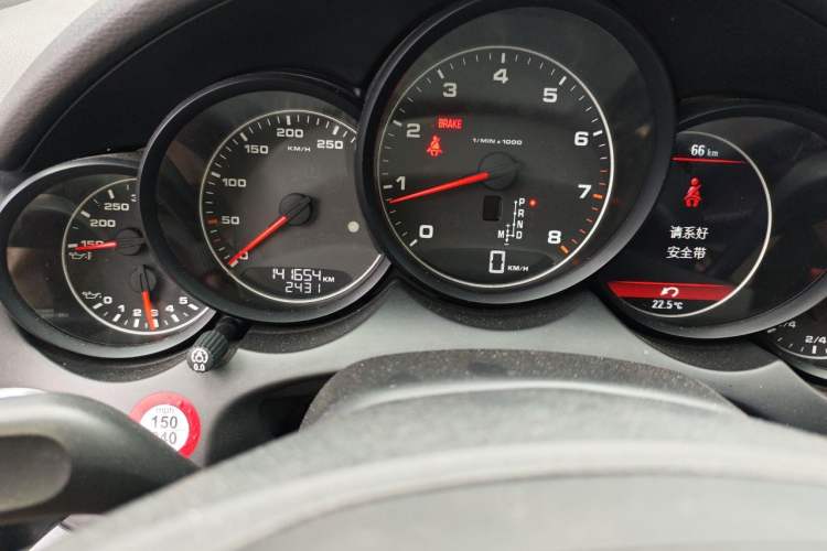 Used Porsche Cayenne  Odometer Close Up