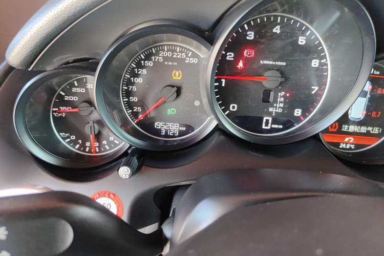 Used Porsche Cayenne  Odometer Close Up