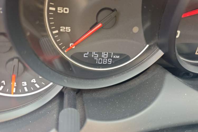 Used Porsche Cayenne  Odometer Close Up
