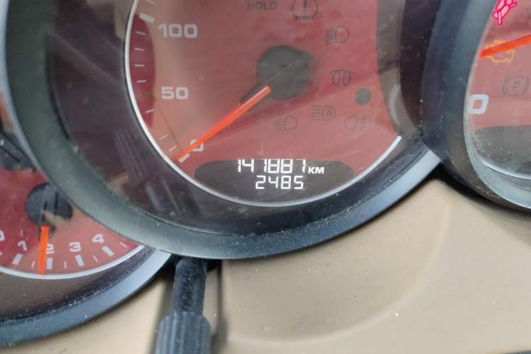 Used Porsche Cayenne  Odometer Close Up