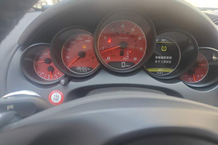 Used Porsche Cayenne  Odometer Close Up
