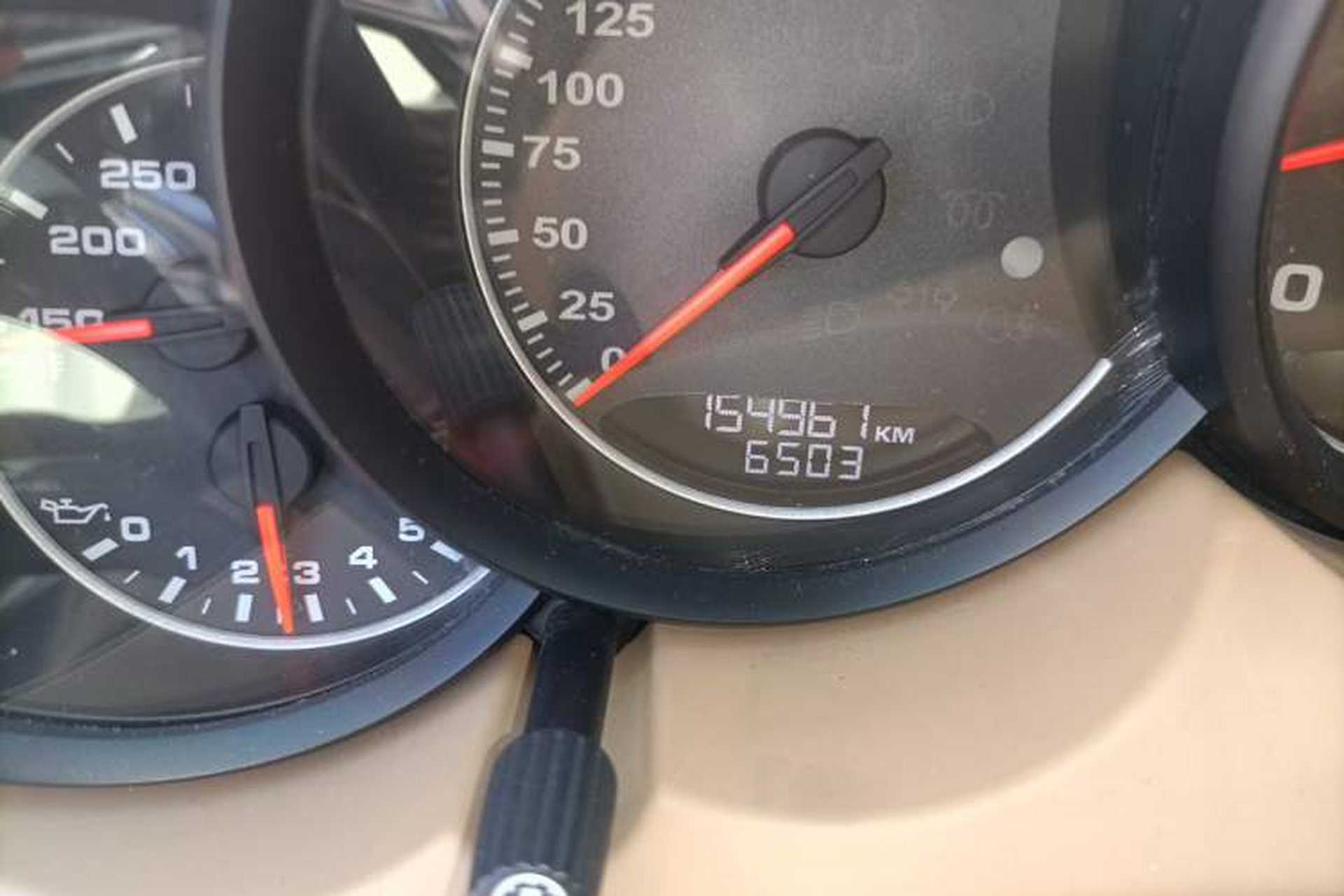 Used Porsche Cayenne  Odometer Close Up