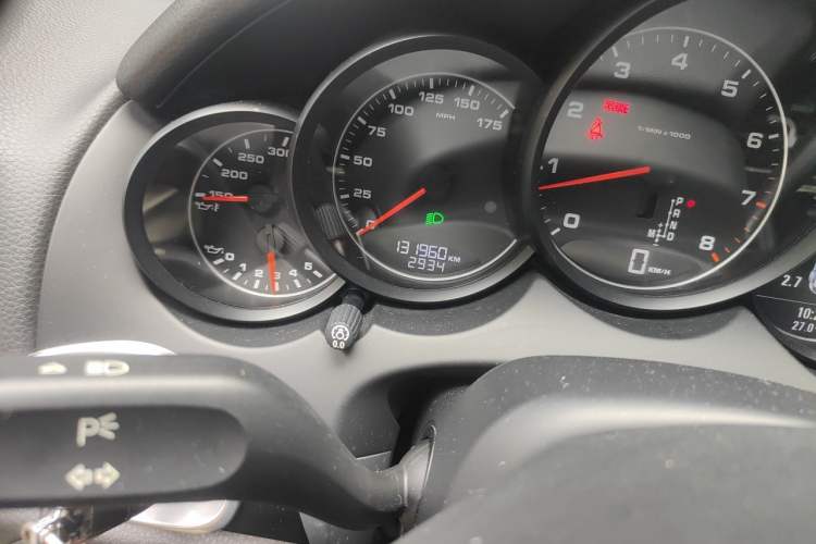 Used Porsche Cayenne  Odometer Close Up