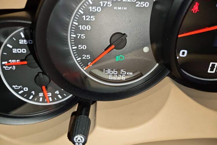 Used Porsche Cayenne  Odometer Close Up