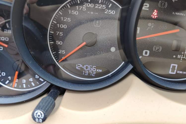 Used Porsche Cayenne  Odometer Close Up