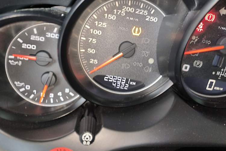 Used Porsche Cayenne  Odometer Close Up
