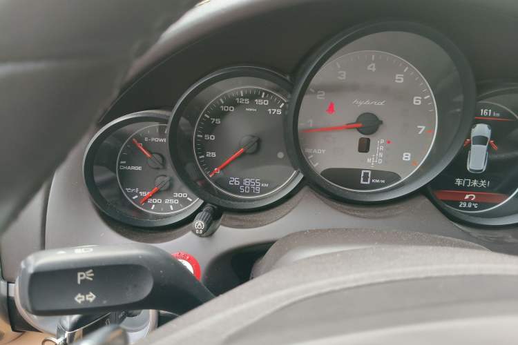 Used Porsche Cayenne  Odometer Close Up