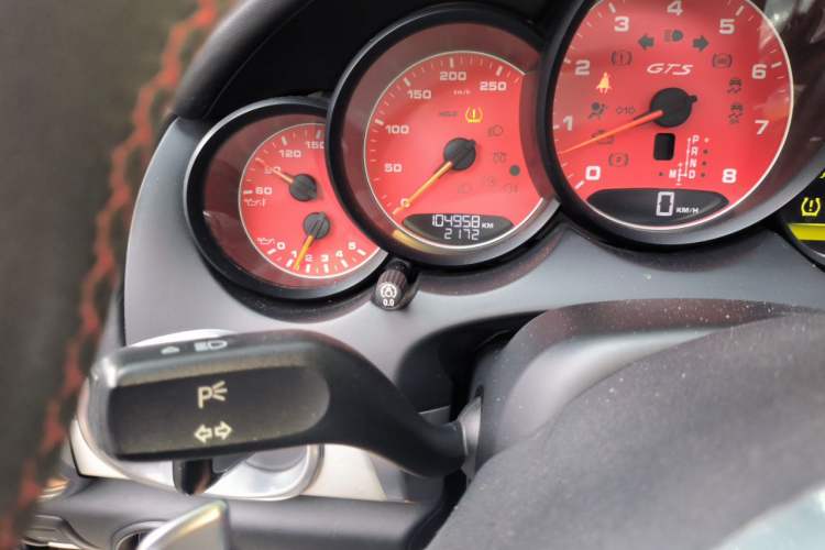 Used Porsche Cayenne  Odometer Close Up