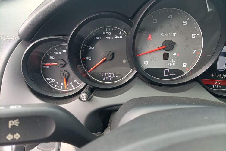 Used Porsche Cayenne  Odometer Close Up