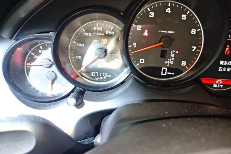 Used Porsche Cayenne  Odometer Close Up