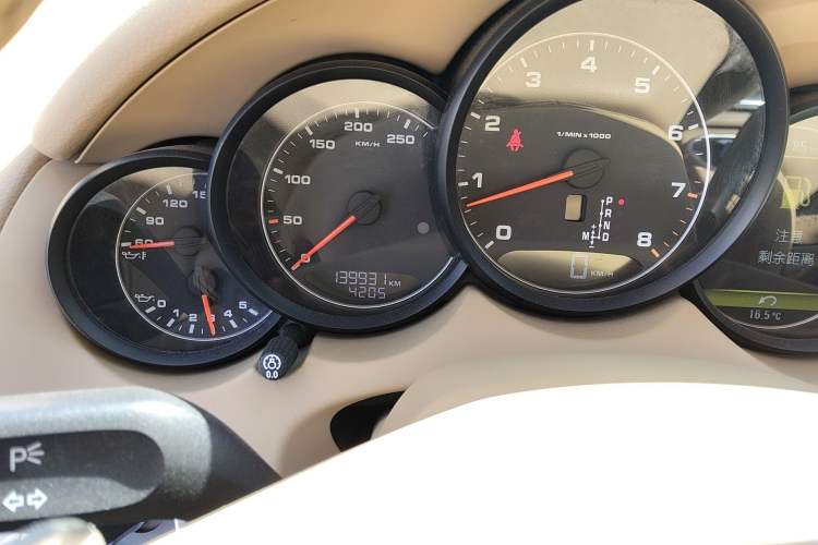 Used Porsche Cayenne  Odometer Close Up