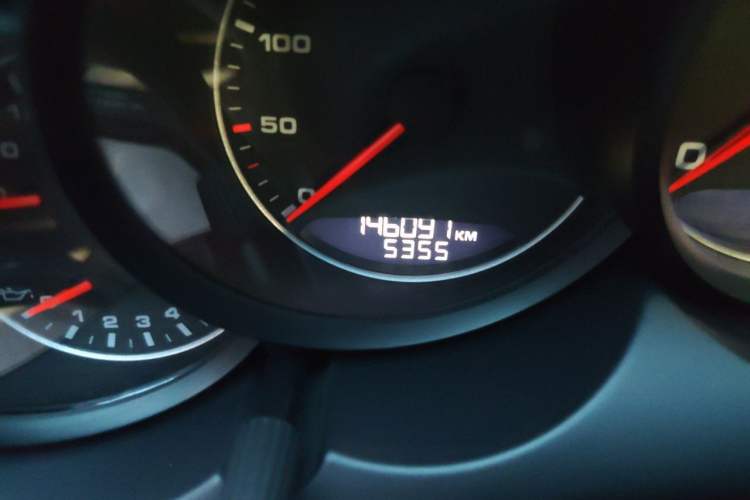 Used Porsche Cayenne 2014 Cayenne Platinum Edition 3.0T Odometer Close Up