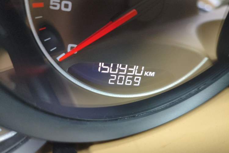 Used Porsche Cayenne  Odometer Close Up