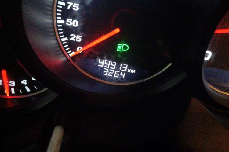 Used Porsche Cayenne  Odometer Close Up