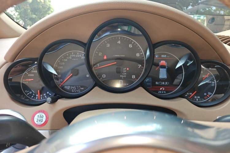 Used Porsche Cayenne  Odometer Close Up