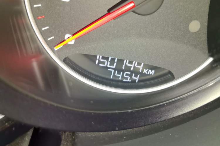 Used Porsche Cayenne  Odometer Close Up