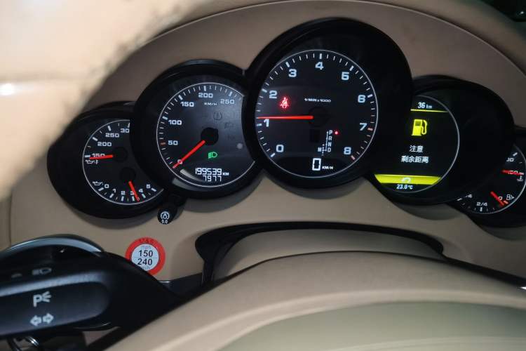 Used Porsche Cayenne  Odometer Close Up