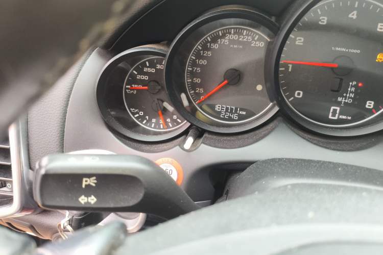 Used Porsche Cayenne  Odometer Close Up