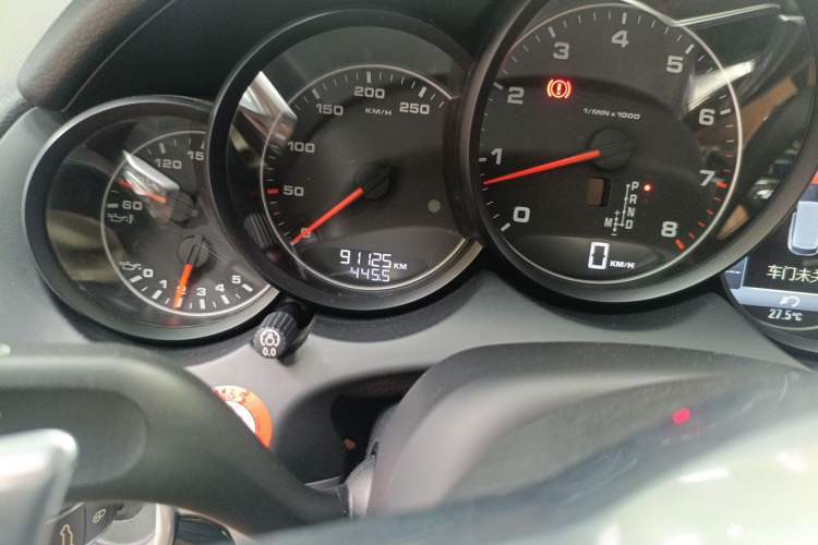 Used Porsche Cayenne  Odometer Close Up