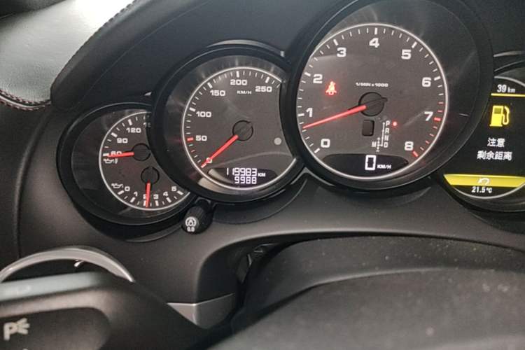 Used Porsche Cayenne  Odometer Close Up