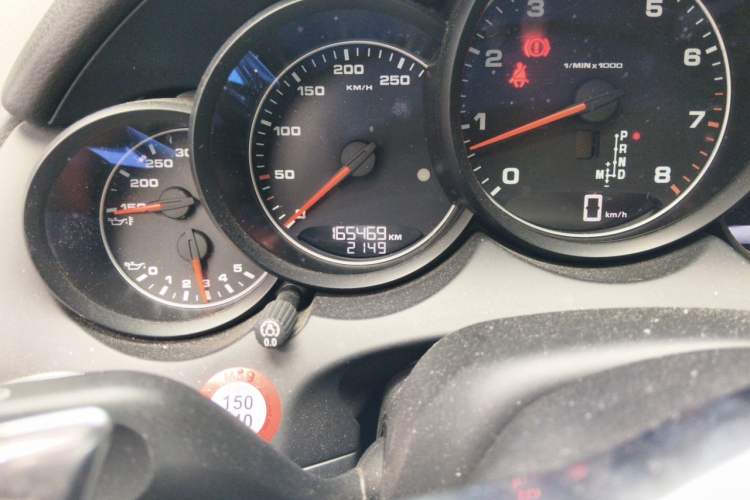 Used Porsche Cayenne  Odometer Close Up