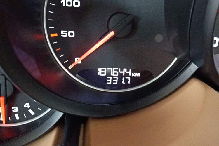 Used Porsche Cayenne  Odometer Close Up