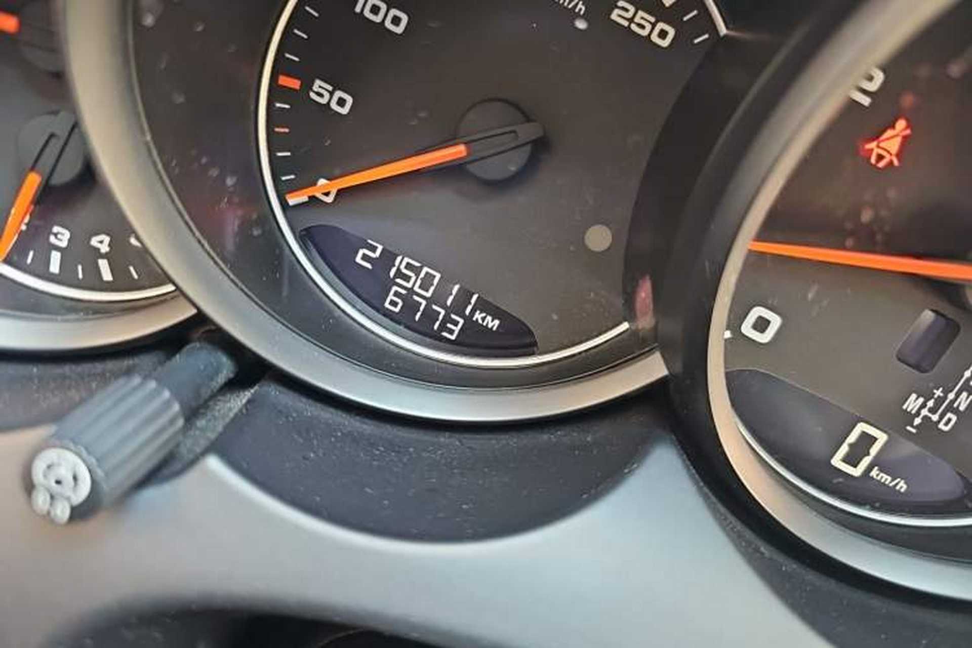 Used Porsche Cayenne  Odometer Close Up