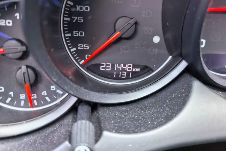 Used Porsche Cayenne  Odometer Close Up