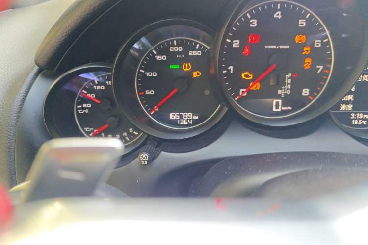 Used Porsche Cayenne  Odometer Close Up