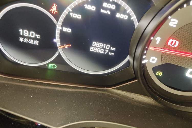 Used Porsche Cayenne  Odometer Close Up