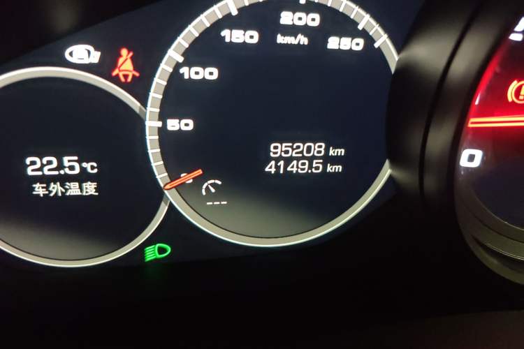 Used Porsche Cayenne  Odometer Close Up