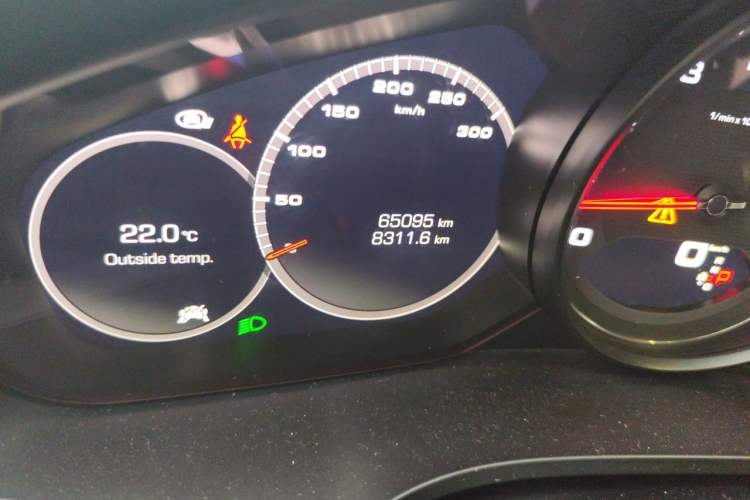Used Porsche Cayenne  Odometer Close Up