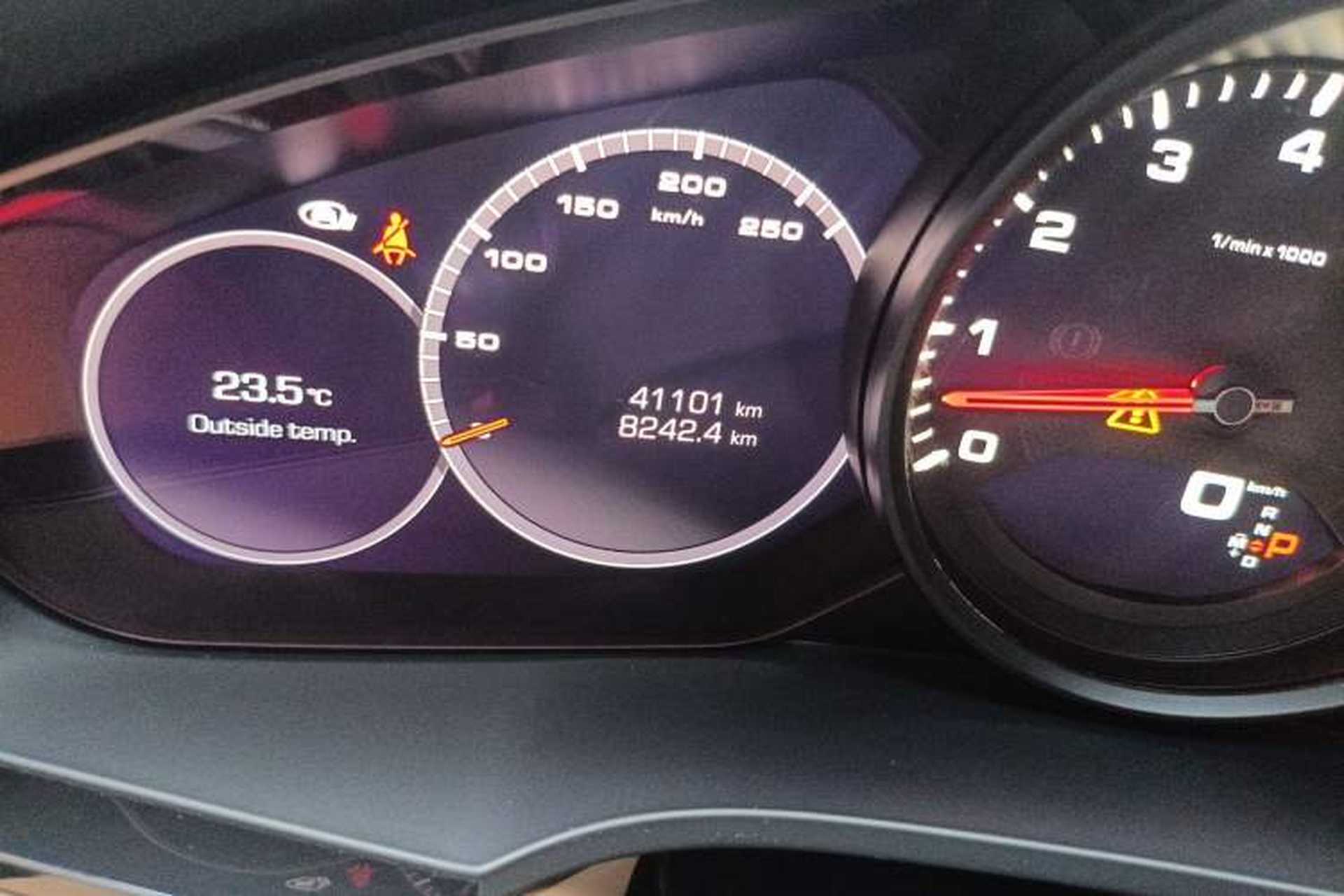 Used Porsche Cayenne  Odometer Close Up