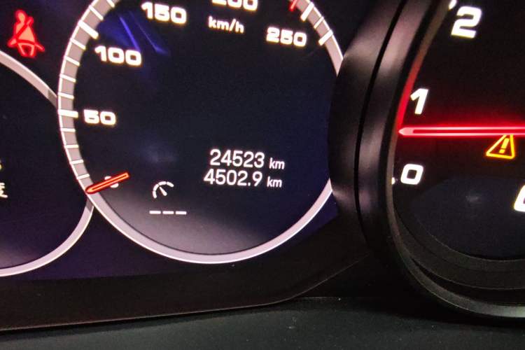 Used Porsche Cayenne  Odometer Close Up