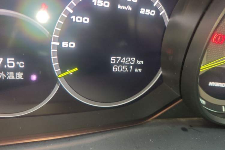 Used Porsche Cayenne E-Hybrid 2019 Cayenne E-Hybrid 2.0T Odometer Close Up