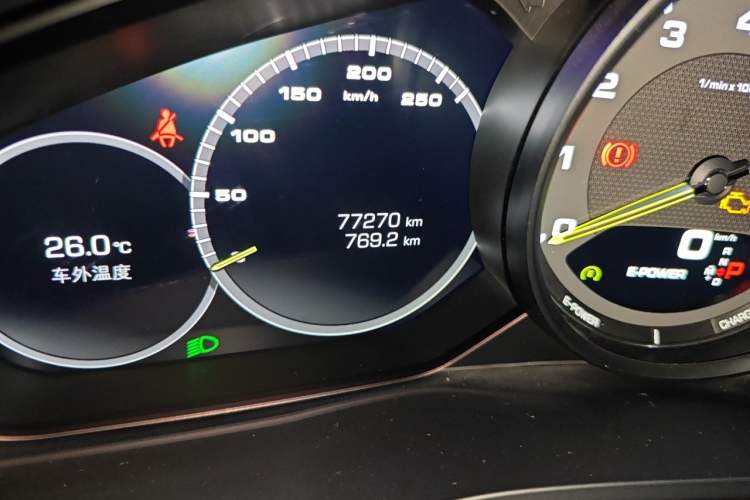 Used Porsche Cayenne E-Hybrid 2020 Cayenne E-Hybrid 2.0T Odometer Close Up