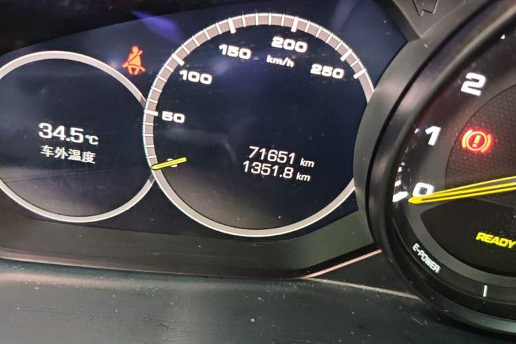 Used Porsche Cayenne E-Hybrid 2020 Cayenne E-Hybrid 2.0T Odometer Close Up