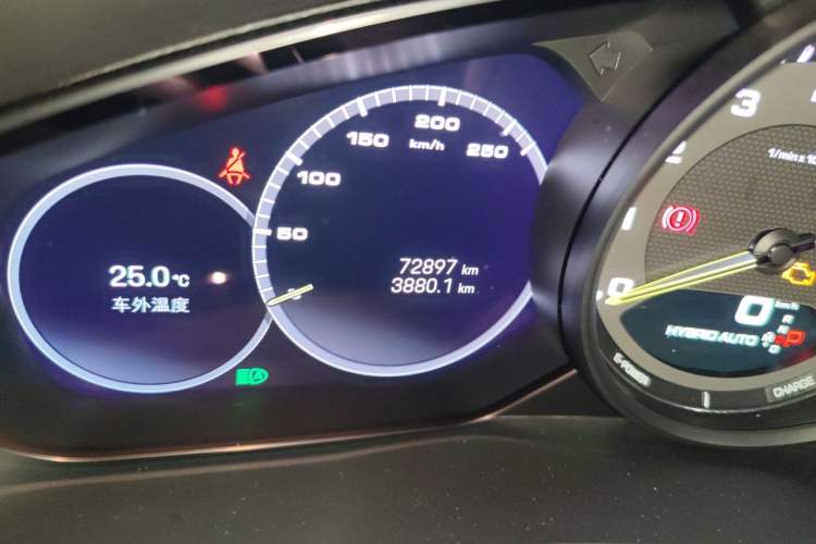 Used Porsche Cayenne E-Hybrid 2021 Cayenne E-Hybrid 2.0T Odometer Close Up