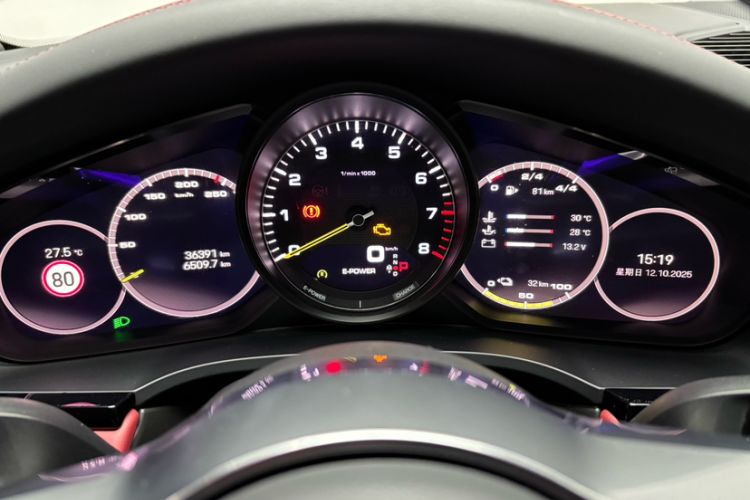 Used Porsche Cayenne E-Hybrid 2023 Cayenne E-Hybrid 2.0T Odometer Close Up