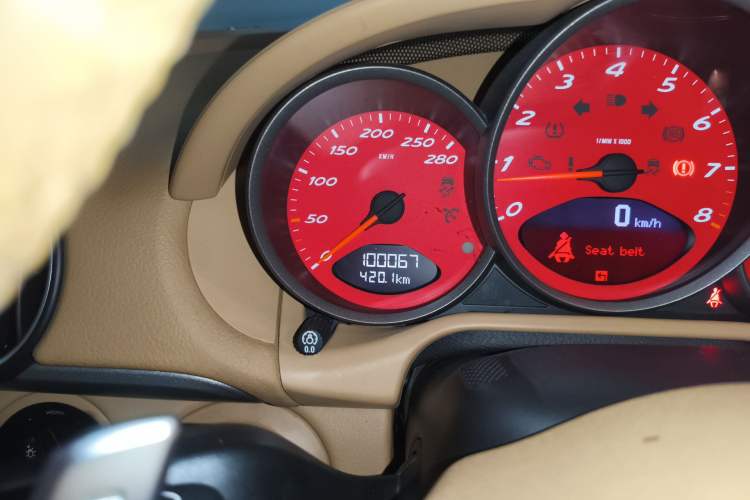 Used Porsche Cayman 2009 Cayman 2.9L Odometer Close Up
