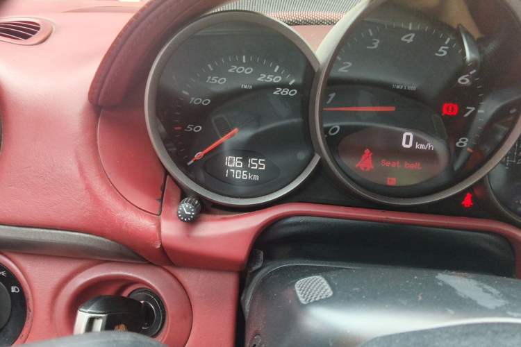 Used Porsche Cayman 2009 Cayman 2.9L Odometer Close Up